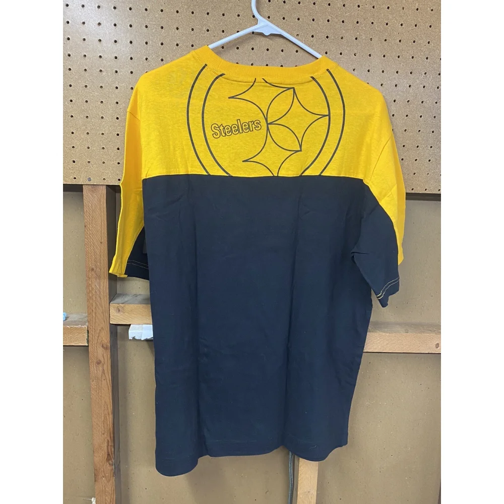 Pittsburgh Steelers NFL Black Yellow Reebok Long Sleeve Shirt Adult Medium NWT